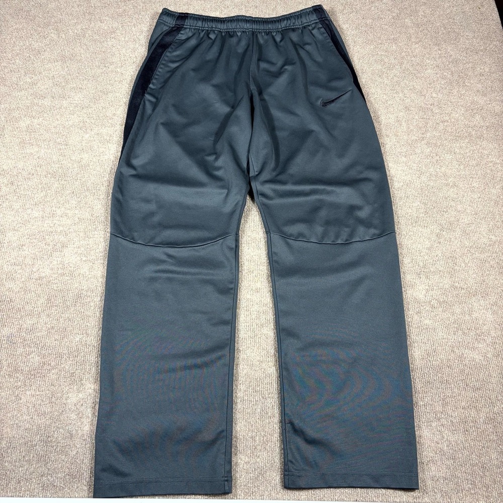 Nike Dry Training Track Pants Mens Medium Gray Swoosh Sportswear Running Yoga